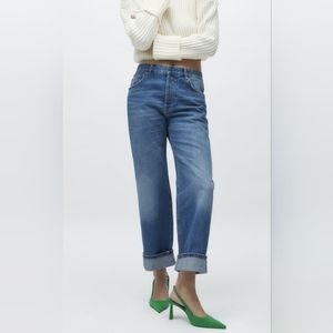 Zara green slingback shoes